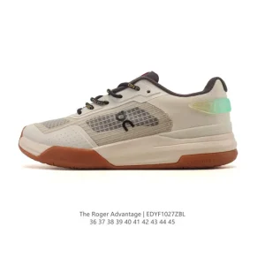 On Roger Advantage White Leather Tennis Sneakers for Men and Women
