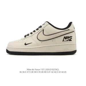 Nike Air Force 1 07 Low White Leather Casual Sneakers for Men and Women