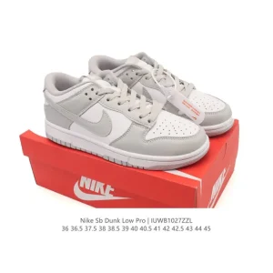 Nike SB Dunk Low Pro Cu1726 Vintage Leather Skate Shoes for Men and Women