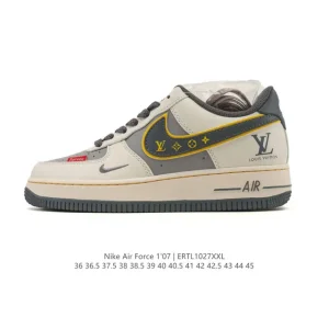 Nike Air Force 1 '07 Low White Leather Sneakers with Air Cushion