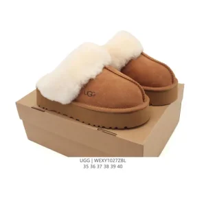 UGG Classic Winter Slippers with Big Fur Collar for Women