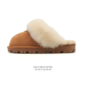 UGG Women's Winter Cozy Slippers with Big Fur Collar