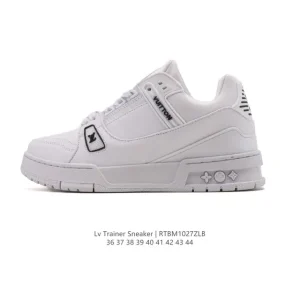 Louis Vuitton Trainer Low Leather Sneakers White Men Women 2024