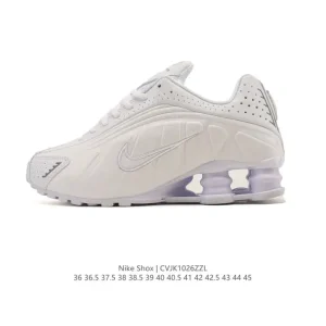 Nike Shox R4 Metallic Cushioning Tech Sport Sneakers