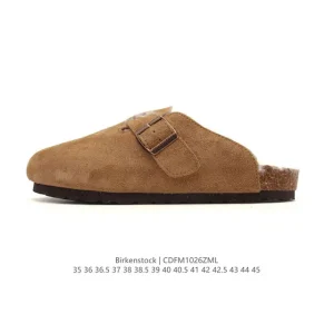 Birkenstock Boston Suede Shearling Slippers for Men and Women
