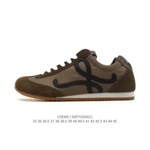 Loewe Ballet Runner 2.0 Leather Fabric Low-Top Sneakers for Women and Men