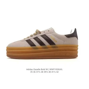 Adidas Gazelle Bold 2025 New Year Retro Thick Sole Leather Sneakers