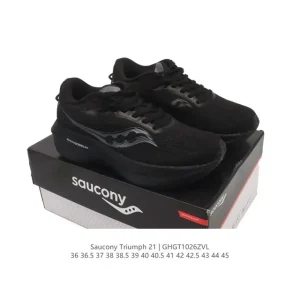 Saucony Triumph 21 Neutral Running Shoe with Pwrrun+ Cushioning