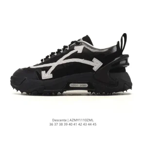 Off-White Industrial Chunky Sneaker with Double Laces and Exposed Stitching