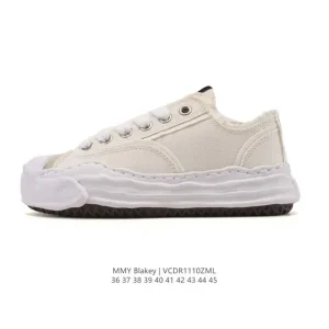 Mmy Maison Mihara Yasuhiro Blakey Distressed Canvas Sneakers