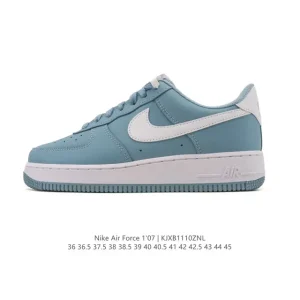 Nike Air Force 1 '07 Low White Leather Sneakers with Air Cushion