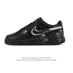 Nike Court Vision Low Sneakers - Retro Basketball Style with Leather Upper