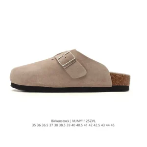 Birkenstock Boston Suede Shearling Slippers for Indoor Comfort