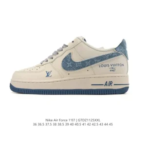 Nike Air Force 1 07 Low White Leather Sneakers with Air Cushion