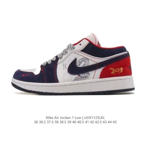Air Jordan 1 Low Snake Year Limited Edition Red Sneakers