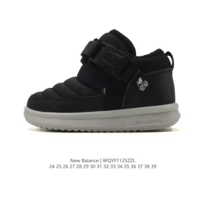 New Balance Kids Winter Warm Fur Lined Boots with Velcro Closure