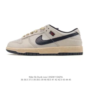 Nike SB Dunk Low Pro Vintage Leather Skate Shoes for Men and Women