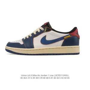 Jordan Union AJ1 Retro High OG NRG Storm Blue Black Patchwork Sneakers