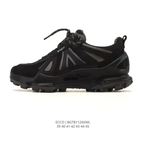 ECCO Men's Chunky Sole Casual Sneakers Breathable Lightweight Lace-Up Shoes