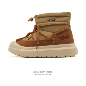 UGG Men's Retro High-Top Boots with Shearling Lining and Thick Sole