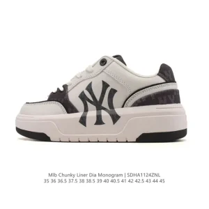 MLB Chunky Liner Mid Retro Street Style High Top Sneakers for Men and Women