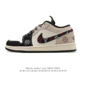 Jordan Air AJ1 Low Retro Basketball Shoes with Air Cushion Technology