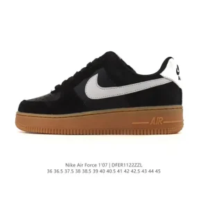 Nike Air Force 1 Low White Leather Sneakers with Cushioning