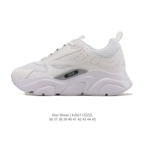 Dior B30 Retro Low-Top Sneakers with Thick Sole and Lace-Up