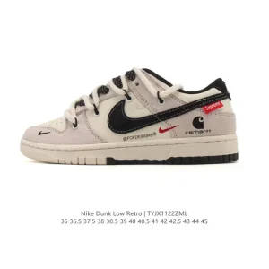 Nike SB Dunk Low Pro Shoes Vintage Leather Skateboarding Sneakers for Men and Women