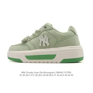 MLB Chunky Liner Mid Retro Street Comfort Leather Sneakers