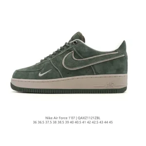 Nike Air Force 1 '07 Low White Leather Sneakers with Air Cushioning