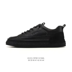 ECCO Men's Chunky Sole White Leather Casual Sneakers