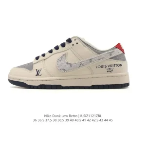 Nike SB Dunk Low Pro Vintage Leather Skateboarding Shoes for Men and Women