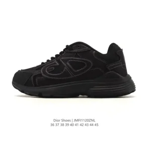 Dior Men's Low-Top Retro Runner Sneakers with Thick Sole