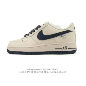 Nike Air Force 1 07 Low White Leather Casual Sneakers for Men and Women