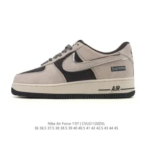 Nike Air Force 1 07 Low White Leather Casual Sneakers with Air Cushioning