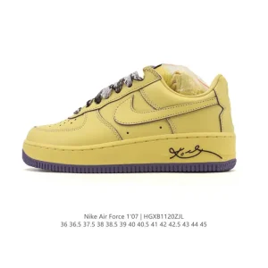 Nike Air Force 1 07 Low Honeycomb Air Cushion White Leather Sneakers