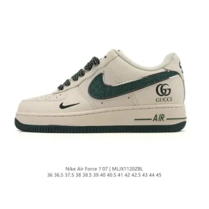 Nike Air Force 1 Low White Leather Casual Sneakers with Air Cushioning