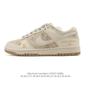 Nike Dunk Low Retro Louis Vuitton Collaboration Vintage Basketball Skateboarding Shoes