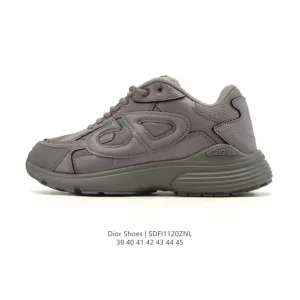 Dior Men's Low-Top Retro Running Shoes with Thick Sole