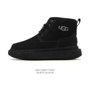 UGG Men's Retro High-Top Platform Boots with Wool Lining