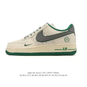 Nike Air Force 1 07 Low White Leather Sneakers with Air Cushion