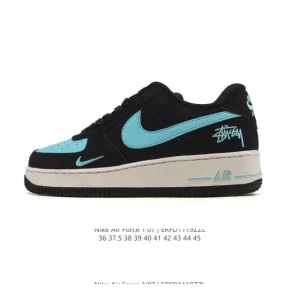 Nike Air Force 1 07 Low White Leather Casual Shoes with Air Cushion Sole