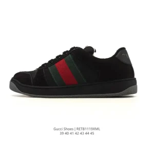 Gucci Screener Vintage Leather White Rubber Men's Sneakers