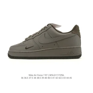 Nike Air Force 1 07 Low White Leather Sneakers with Air Cushion