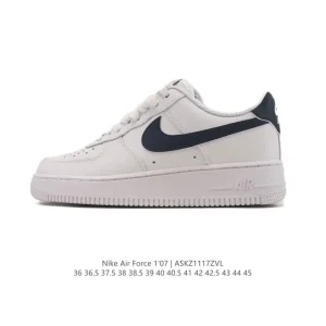 Nike Air Force 1 '07 Low White Leather Casual Sneakers