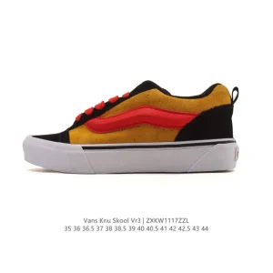 Vans Knu Skool VR3 LX Leather Chunky Sneakers Vintage Skate Shoes