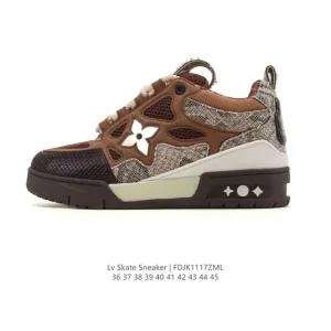 Louis Vuitton Trainer Low Sneaker White Leather Fashion Shoes