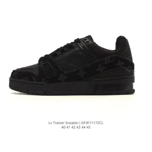 Louis Vuitton Trainer Sneaker Low White Leather Men's Shoes