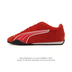 PUMA Slipstream Laces Vintage Leather Low-Top Sneakers